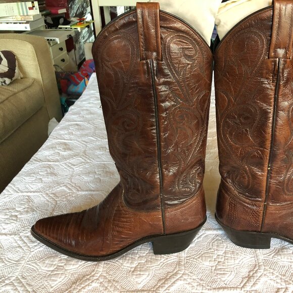 Dan Post Cowboy Boots, Lizard, Size 7M - Picture 6 of 8